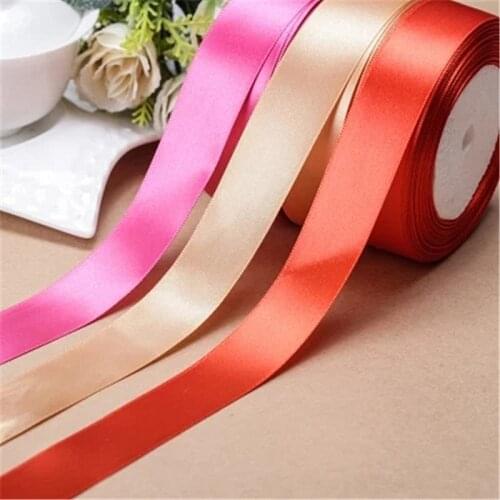 25Yards/22M 25mm Pretty Silk Satin Ribbon for Cake Balloon Packing Belt Craft Gift Wrap Party Festive Decoration Sewing Supplies