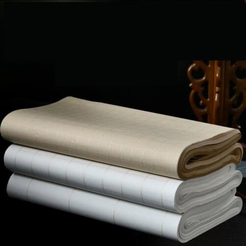 Bamboo Paper Rijstpapier Calligraphy Paper with Grids Carta Di Riso Shoji Half Ripe Rice Paper Paper Writing Supplies