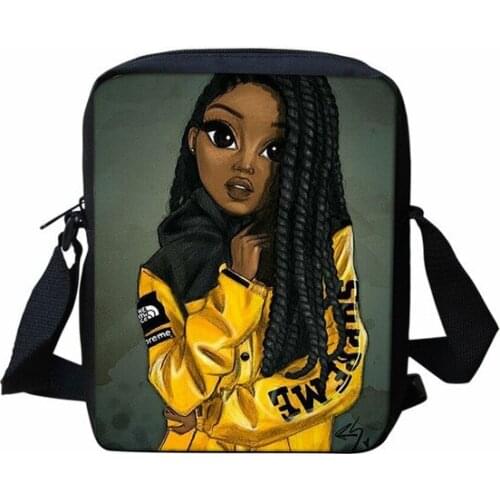 Black Queen African Crossbody Bag For Women 2020 Afro Girls Messenger Bag Big Purse Small Phone Coin Lady Shoulder Bags Handbag