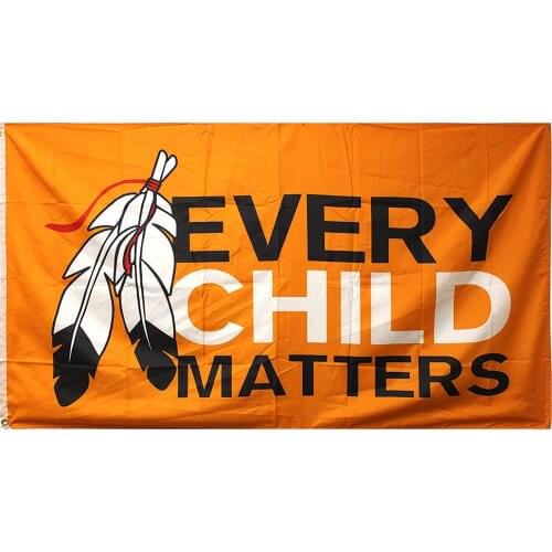 Every Child Matters Orange Shirt Day 35x60 inch Indoor Outdoor Large Wall Flag Fits Most Flagpoles