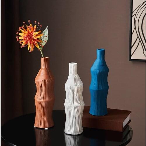 Nordic Home Decoration Ceramic Vase Table Decoration Living Room Vase Decoration Household Creative White Flower Vase Crafts
