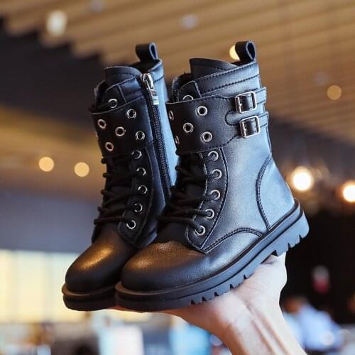 Kiddiezoom Leather Boots For Girls