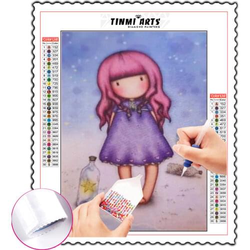 Doll 5D DIY Round Full Drill Diamond Painting Mosaic Art Craft Beadwork Rhinestones Home Wall Decoration Gift