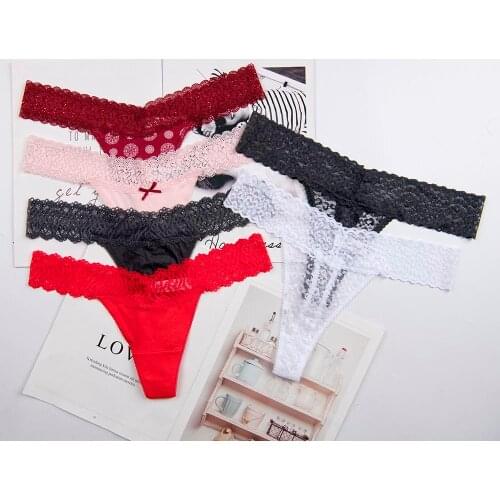 L XL XXL XXXL adjusted Sexy cozy Lace Briefs g thongs Underwear Lingerie for women 1pcs