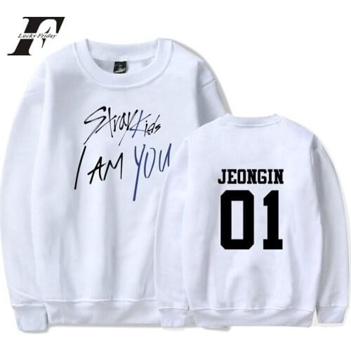 LUCKYFRIDAYF 2018 Stray Kids I Am You LELIX 00 Idol overiszed hoodies Sweatshirts Women Capless Pullover clothes Plus Size