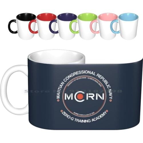 Mcrn Marine Zero-G Training Academy Original Design Ceramic Mugs Coffee Cups Milk Tea Mug Mcrn Martian Navy Roci Logo Marines