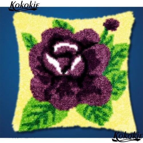 3d diy rug carpet Latch Hook rug making kit flower Unfinished Crocheting Rug Kits Yarn cross stitch kits Embroidery Pillowcase