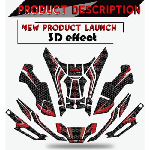 For Honda adv 150 ADV150 Motorcycle Decals 3D Gel Fuel Tank Pad Sticker Engine Protection Prevent Scratc Decorative Accessories