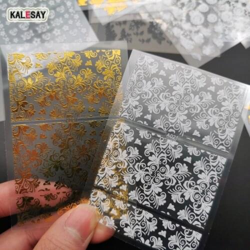 DIY Cute 3D White Flower Nail Sticker Manicure Decals for Design Sticker Self Adhesive Transfer Foil Set of Nail Stickers Wraps