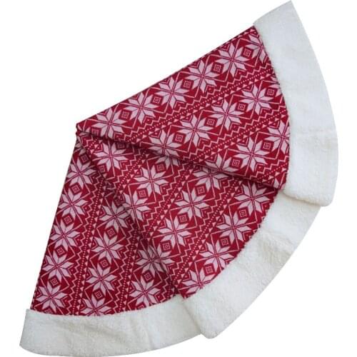 Extra Large 50" Knitted Christmas Tree Skirt Snowflake Tree Skirt Fashionable Design P2376