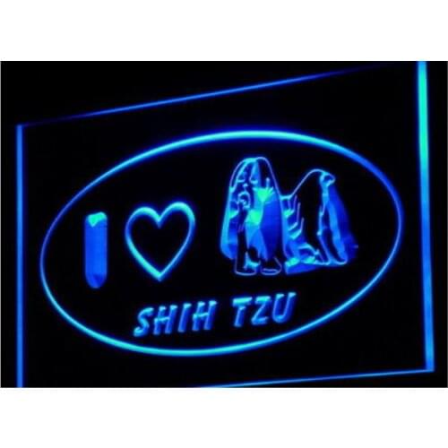 Pe06 I Love Shin Tzu Dog Pet Shop LED Neon Light Sign Wholesale Dropshippin