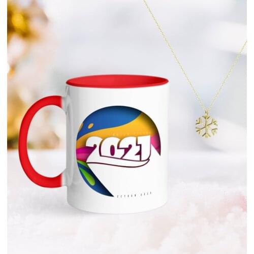 Personalized 2021 Happy Birthday Red Mug and Snow Them Kolye-10