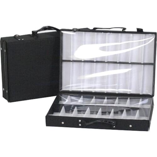 32pcs portable eyeglass sales reps display storage box sunglasss suitcase eyewear brief case sample carrying bag