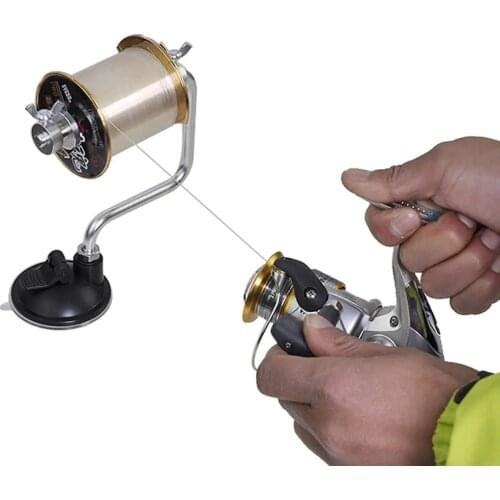Portable Winding Board Aluminum Alloy Fishing Line Winder Suction Cup Reel Clip Metal Winder Fishing Tools Accessories