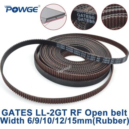POWGE GT2 LL-2GT RF 2GT Open Synchronous Timing belt width 6/9/10/12/15mm Rubber Low dust low vibration VORON gates 3D printer