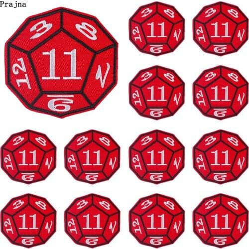 Prajna 10 PCS Wholesale Number Applique Embroidered Patches On Clothes DIY Iron On Patches For Clothing Stickers Digital Badges