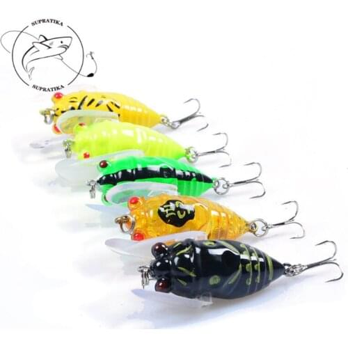 Freshwater Anti-Corrosion Bionic Insect Plastic Fishing Lure 45mm/5g High Quality Insect Fishing Lure Hard Bait