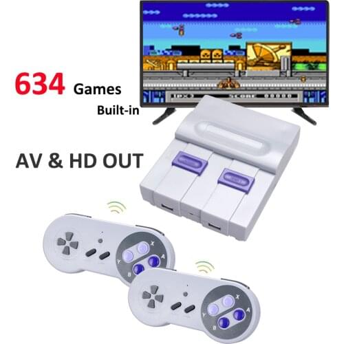 Retro Classic TV Game Console 8 Bit Wireless Mini Game Station With 634 Juegos HD Output Video Gaming Consola Support TF card