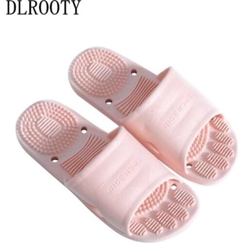 Men Women Slippers Sandals Shoes Flip Flops Bathroom Massage Summer Fashion Flats Breathable Non-Slip Solid Home Slides Casual