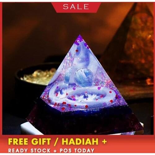 AURA REIKI Orgonite Marriage Pyramid Natural Crystal Resin Reiki Crafts Bring Lucky Stone Magic MineralCrystal Decoration Gift