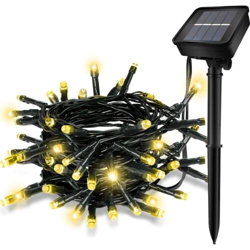 LED Fairy Lights String Solar Outdoor Powered Lamp 2/8 Modes Garland Decor Waterproof Holiday Lighting 5-23M for Wedding Party
