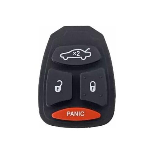 3+1 Panic Buttons Big Rubber Button Pad For Chrysler 4B Key pad for Dodge Car Remote Key Cases Covers