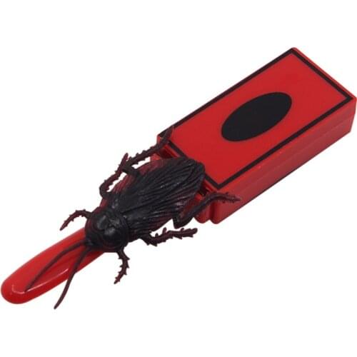 Red Cockroach Summon Stick Magic Props Whole Person Cockroach Mysterious Magic Toy Kids Halloween Party Funny Toys