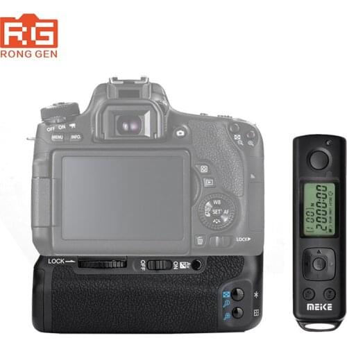 Meike MK-760D Pro Built-in 2.4G LCD Display Wireless Remote Control Battery Grip for Canon 750D 760D Rebel T6i T6s as BG-E18