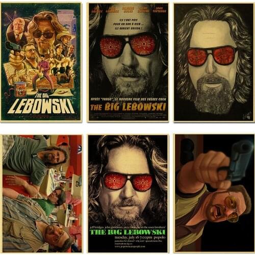 WTQ Canvas Painting The Big Lebowski Vintage Retro Poster Wall Decor Wall Art Picture for Living Room Decoration Home Deco