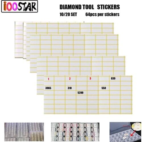 10 Sheets stickers Diamond Classification Storage Distinguish Label Stickers Diamond Painting Accessory Embroidery Tools