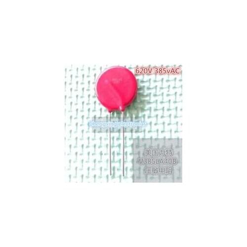 100% New and original 10PCS V385LA40B 620v385vAC 385L40 TVR20621 20MM varistor