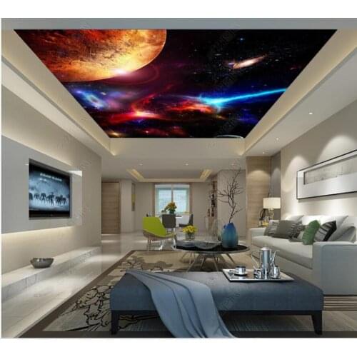 3d ceiling murals wallpaper custom photo Multicolored vast universe fantasy starry sky room 3d wall mural wallpaper for walls