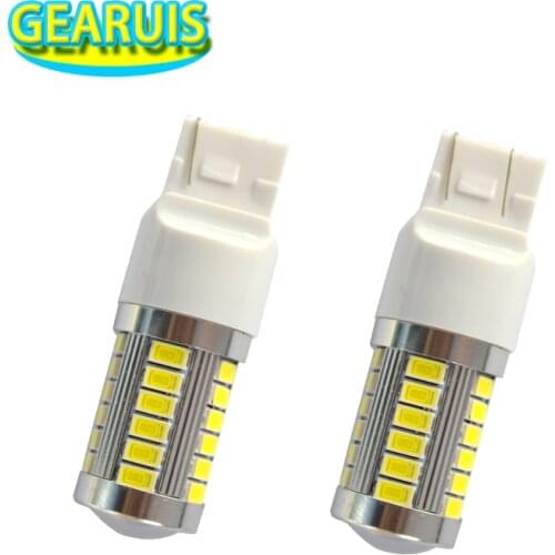 50pcs T20 7443 Strobe flash 33 SMD 5630 LEDW21/5W 7440 Rear Reverse Bulbs Tail Brake lights Parking Bulbs White Red Yellow