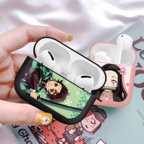 Cartoon Japan Anime Demon Slayer for Airpods 1/2 Earphone Cover Coque Soft Protector Fundas Airpods Pro Case Charging Box Bags