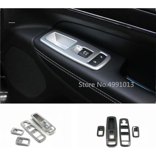 For Jeep Grand Cherokee 2014 2015 2016 2017 2018 Car Styling Door Window Glass Panel Armrest Lift Switch Button Trim Frame 4pcs