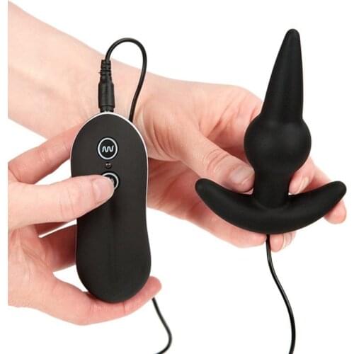 Erotic Anal Dildo Vibrator 10 Modes Powerful Anal Plug Silicone Waterproof Butt Plug Prostate Massager Adult Sex Toys for Men