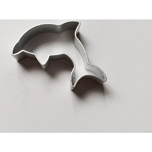 10pcs Dolphin Shaped Cookie Cutting Mold Metal Biscuit Cutter Form To cookies Aluminium Alloy cake mold Cake Tools