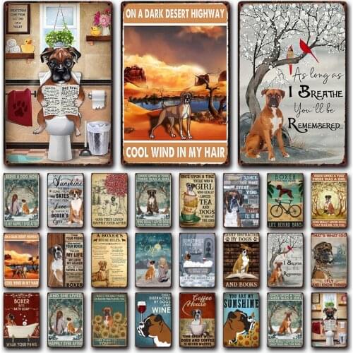 [ Kelly66 ] Pet Dog Bath Soap You Are My Sunshine Friend Boxer Tin Metal Sign Home Pub Bar Decor Painting 20*30 CM Size Dy209