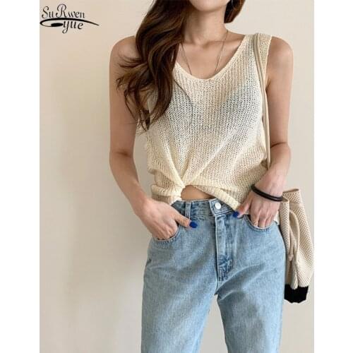 Fashion Solid Color Womens Shirt Summer Tank Backless Tank Simple Cotton Womens Blouse Crop Top Summer Clothes for Women 13681