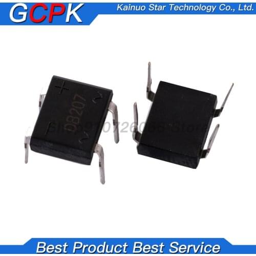 10PCS DB207 DIP B207 DIP4 Bridge Rectifiers 1000V 2A new and original IC