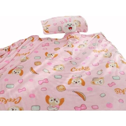 Cartoon Soft Duffybear Winter Blanket Cookie Velvet Sofa Bed Plush Blanket Home Decorat Throw Pillow Cover Unisex Birthday Gifts