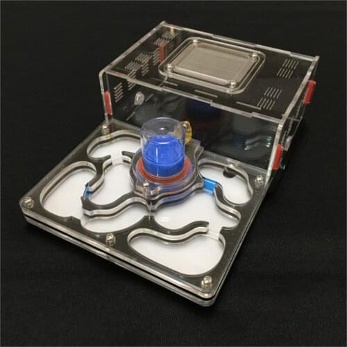 L size plane design 9color available ant farm acrylic moisture with feeding area, insect ant villa pet advanced mania farm ants