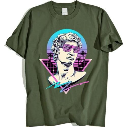 Vapor Swag Character Print Men Clothing Loose O-Neck T-Shirts Personality Hip Hop Streetwear Men Fashion Breathable Clothes New