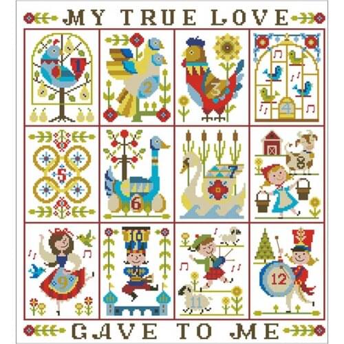 Animal set cartoon patterns Counted Cross Stitch 11CT 14CT 18CT DIY Cross Stitch Kits Embroidery Needlework Sets home decor