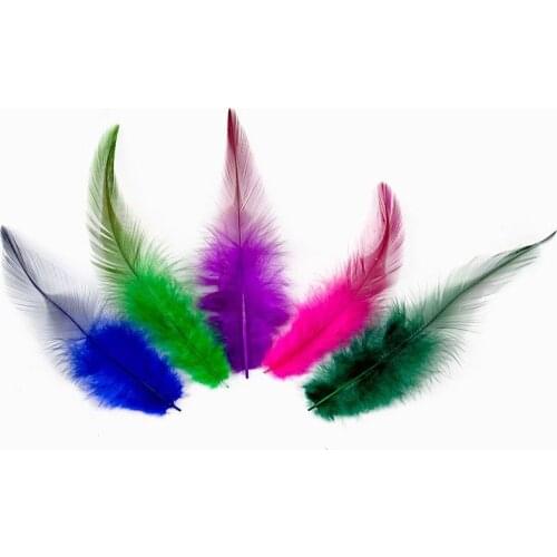 Natural Pheasant Rooster Turkey Feathers 3-5“ Decor Multicolor Chicken Plumes for DIY Craft Jewelry 50pcs Fly Tying Materials