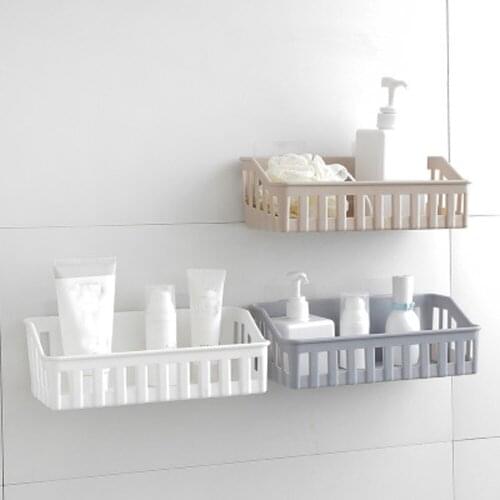 New Kitchen Bathroom Wall Storage Shelf Hanging Rack Corner Basket Holder Organizer Home Storage Baskets Racks Accessories S#10