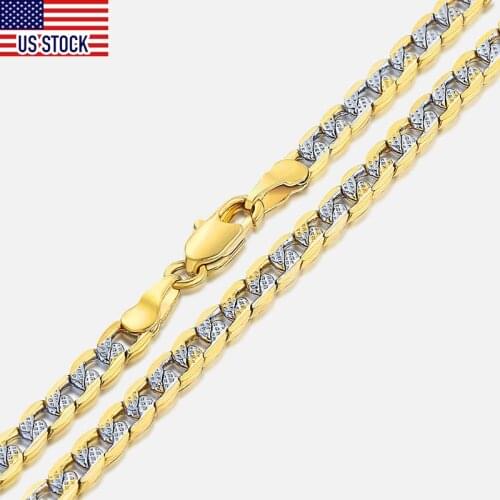 Davieslee Necklace for Men Women Curb Chain Cuban Link Mens Womens Necklace Chains Wholesale Jewelry 4mm 45cm 50cm 55cm DLGN64