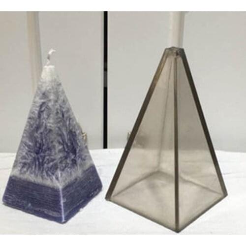 Pyramid 3D Candle Mold DIY Handmade Candle Mould Soap Decorations Handcraft Candle Making Tool Practical moldes Candle Durable