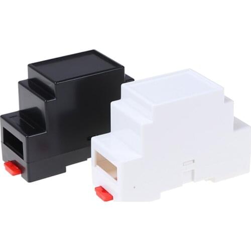 1PCS White, Black Plastic Electronics Box Project Case DIN Rail PLC Junction Box 88x37x59mm high quality