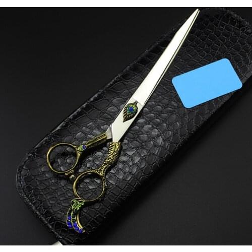Professional Japan steel 7 '' Pet dog grooming Retro Phenix cut hair scissors cutting shears berber makas hairdressing scissors